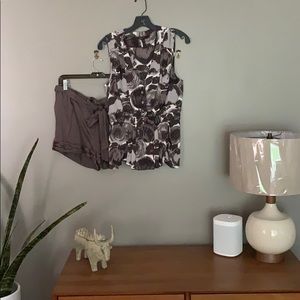 BCBG Blouse (M) and Short (10) Set